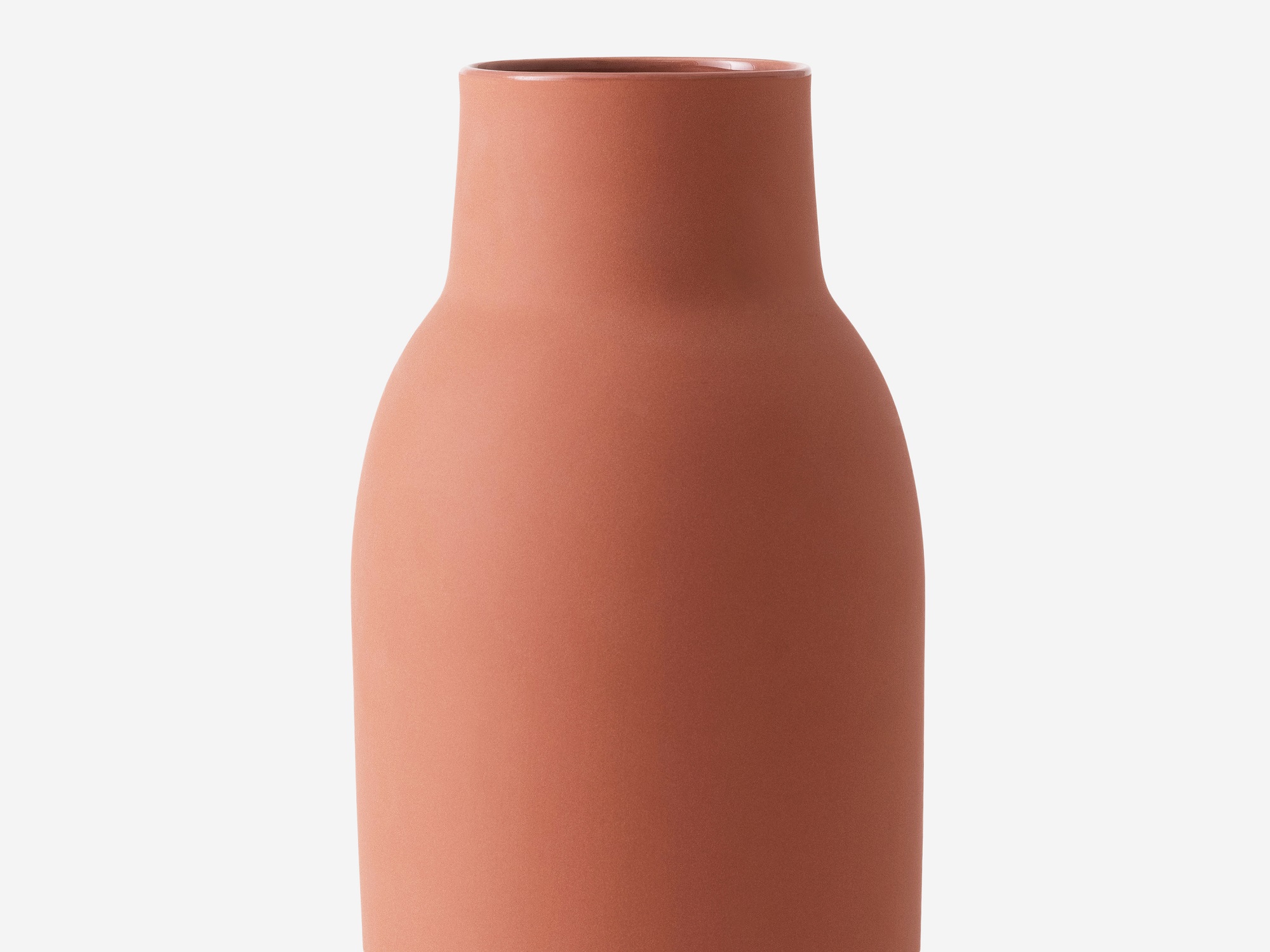 Extra large red ceramic vase detail view